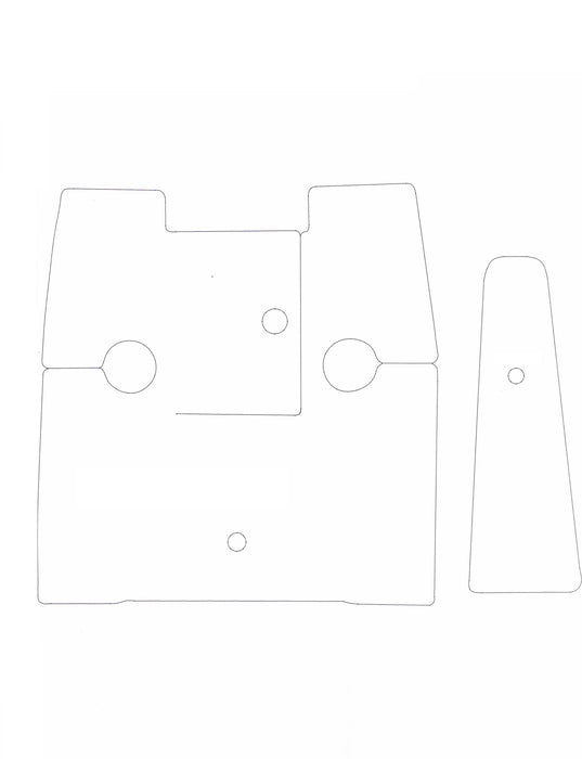 2002-2005 Crownline 225 STRAIGHT REAR BENCH Snap in Boat Carpet