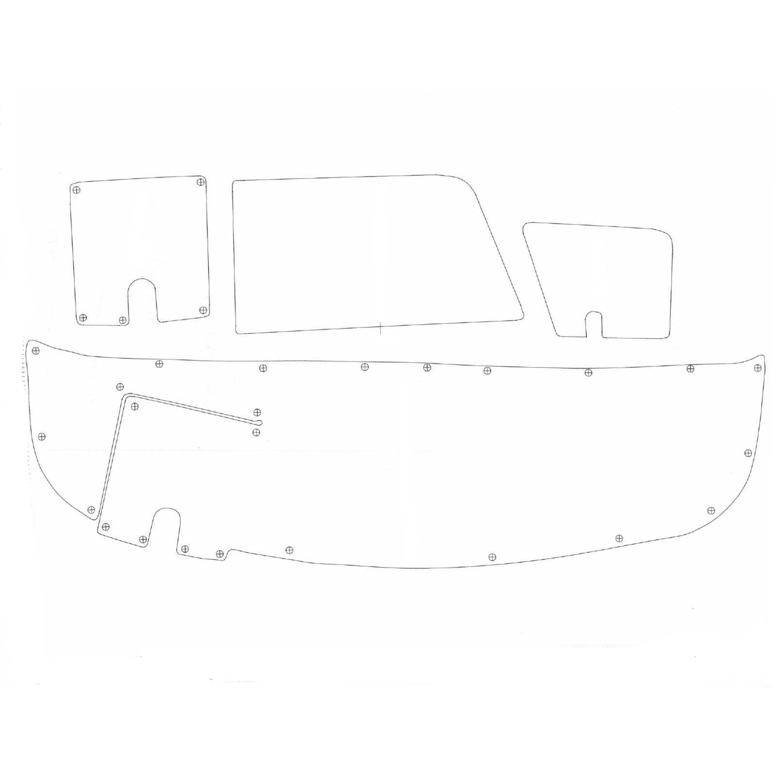 Ebbtide 2300 Cuddy Cruiser SWIM PLATFORM Snap in Boat Carpet Matworks