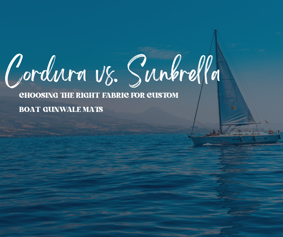 boat on water with heading cordura vs. sunbrella 