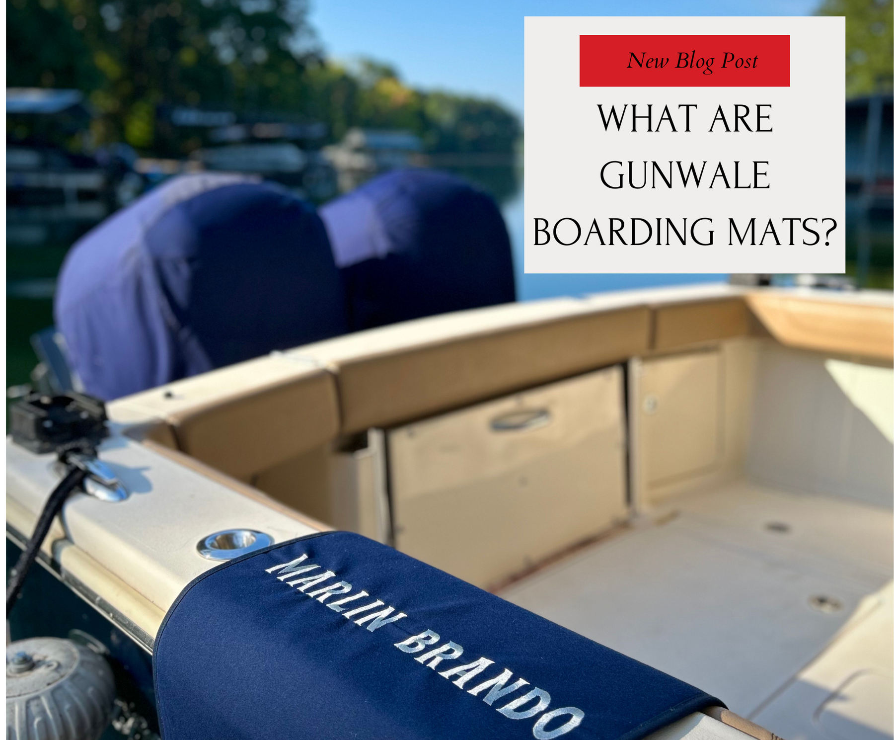 custom gunwale boarding mat on a boat