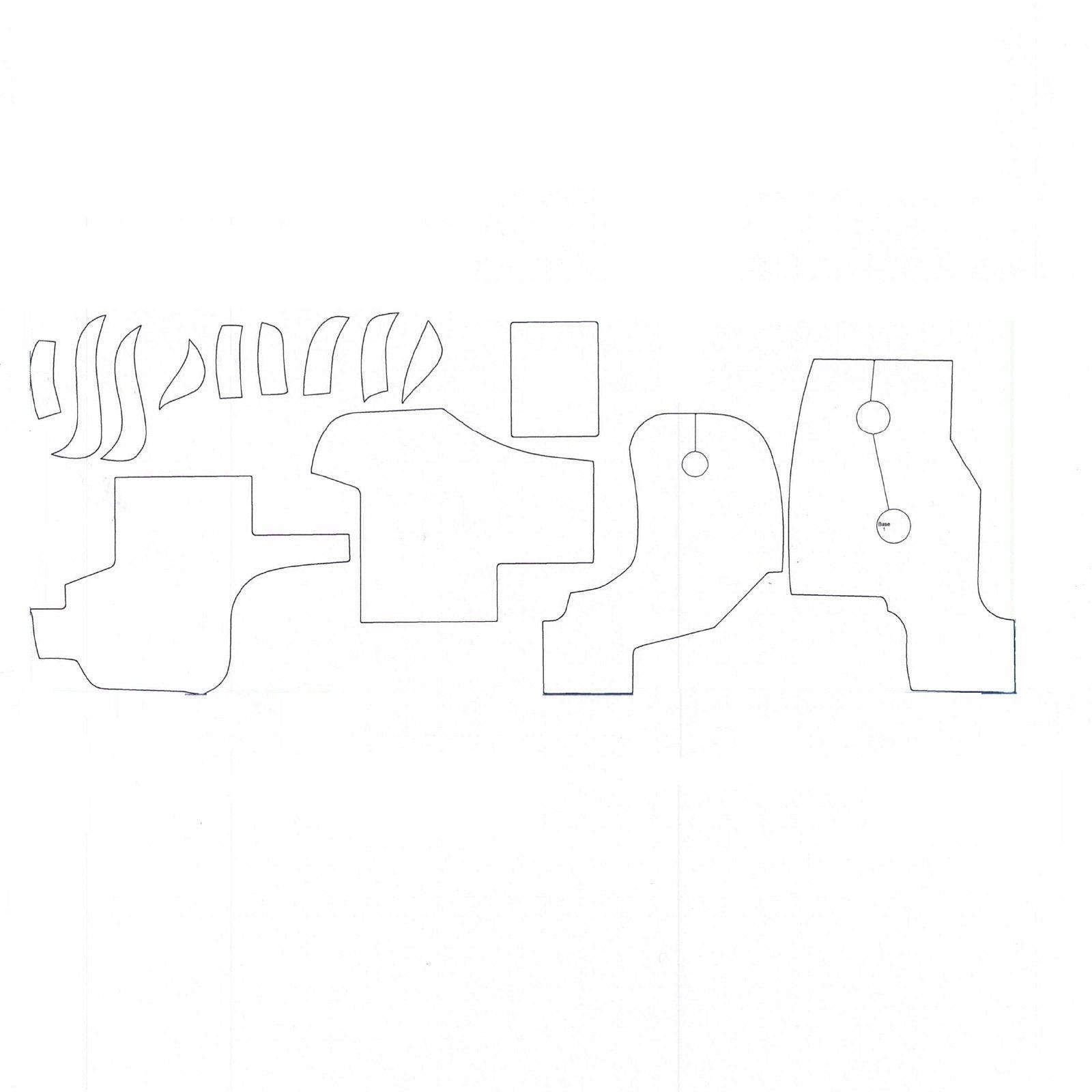 1999 Sea Ray 560 Sedan Bridge ALL PIECES Snap in Boat Carpet