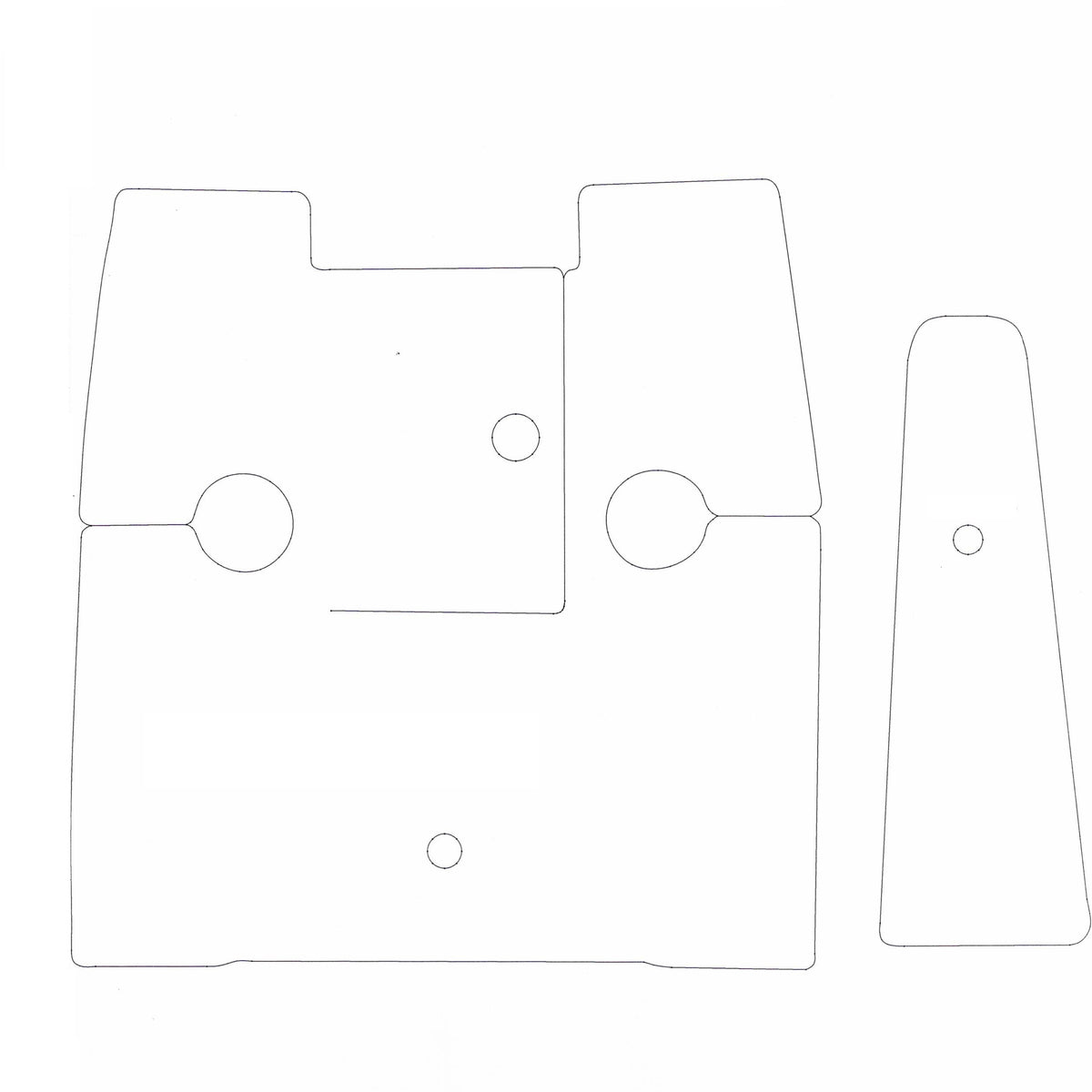 2002-2005 Crownline 225 STRAIGHT REAR BENCH Snap in Boat Carpet