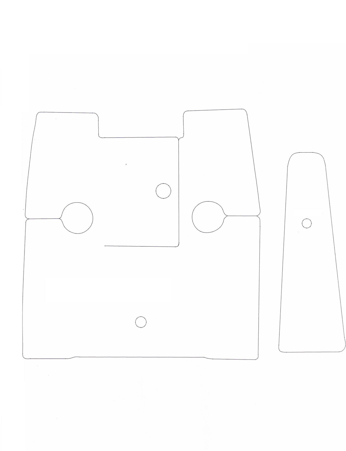 2002-2005 Crownline 225 STRAIGHT REAR BENCH Snap in Boat Carpet