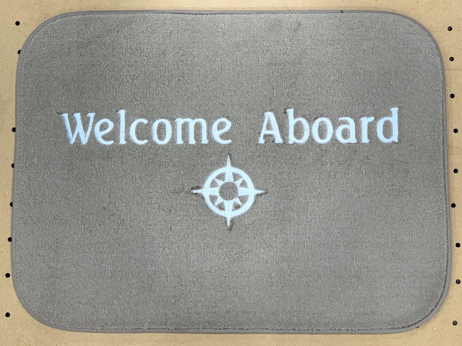 Personalized 18" X 24" "Welcome Aboard" Marine Dock & Deck Mat - Matworks