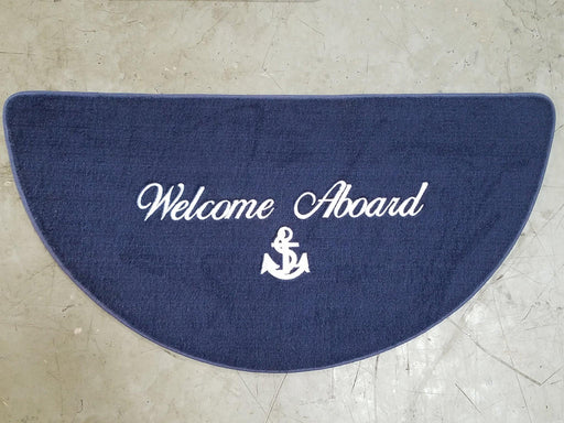 Personalized 18" X 36" "Welcome Aboard" Half Moon Mat - Matworks