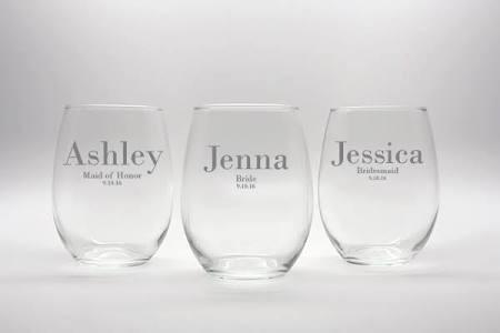 Strahl Engraved Acrylic Wine Glasses- Stemless-Set of 4 - Matworks